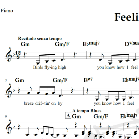 Feeling Good - Michael Bubblé - Piano/Vocal