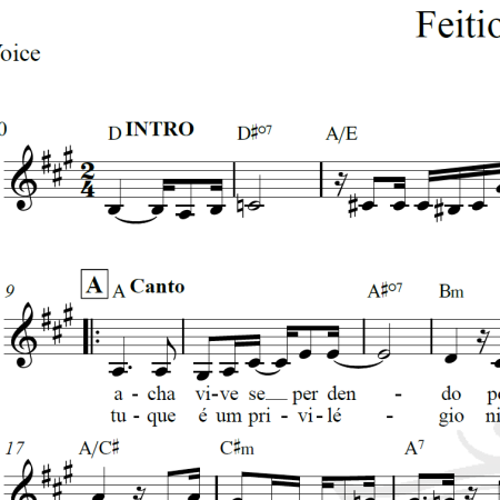 Feitio de oração - Noel Rosa - Piano/Vocal