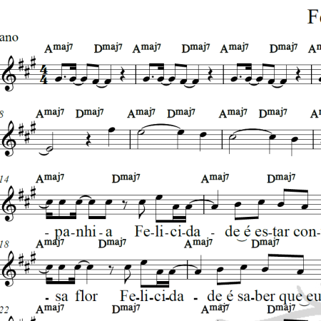 Felicidade - Seu Jorge - Piano/Vocal