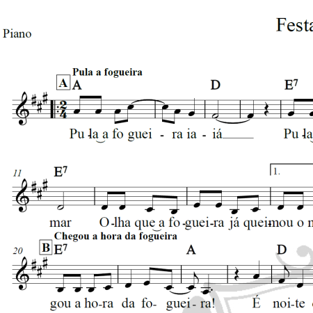 Festa junina (Medley) - Piano/Vocal