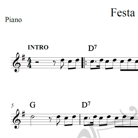 Festa na roça - Tonico e Tinoco - Piano/Vocal