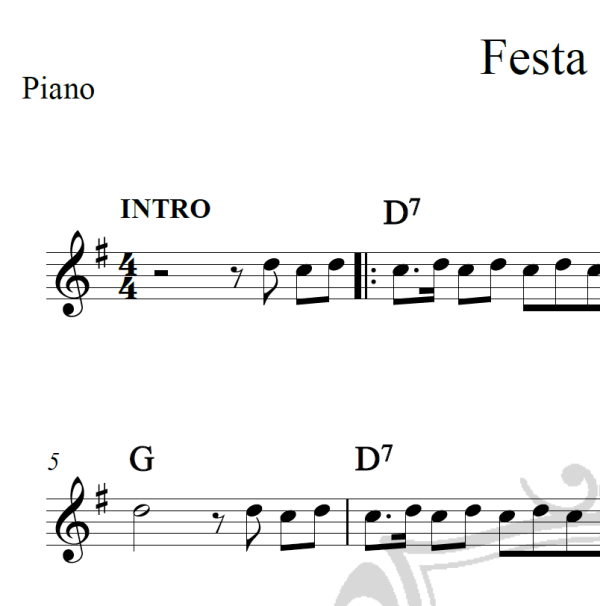 Festa na roça - Tonico e Tinoco - Piano/Vocal