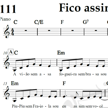 Fico assim sem você - Claudinho e Buchecha - Piano/Vocal