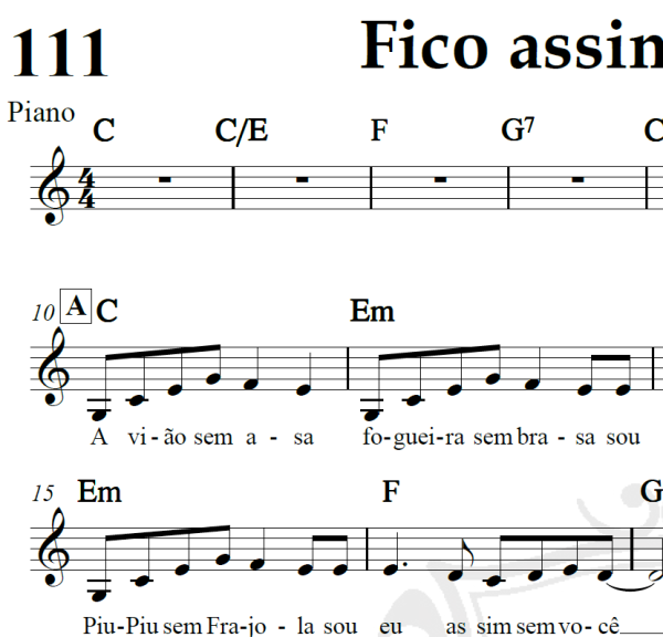 Fico assim sem você - Claudinho e Buchecha - Piano/Vocal