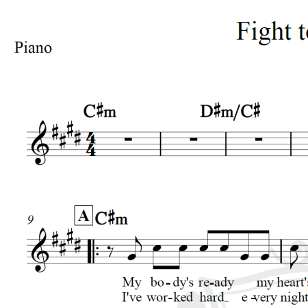 Fight to survive - Stan Bush - Piano/Vocal