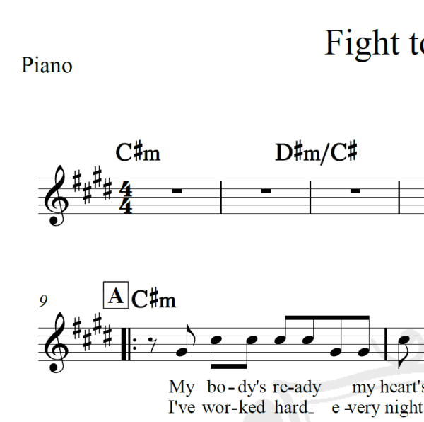 Fight to survive - Stan Bush - Piano/Vocal