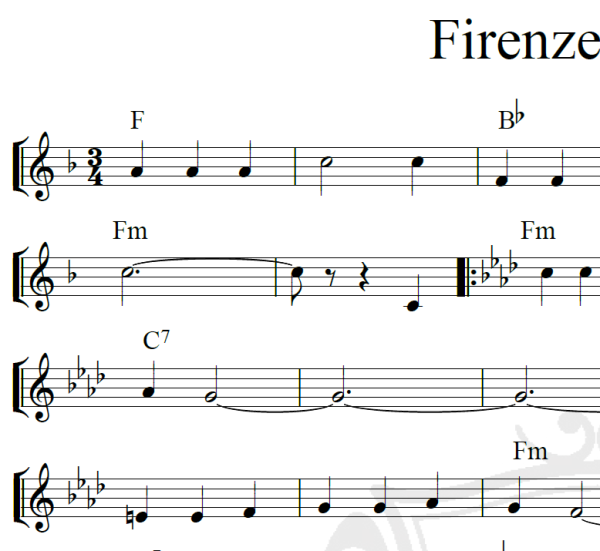 Firenze sogna - Piano