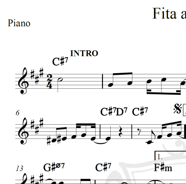 Fita amarela - Noel Rosa - Piano