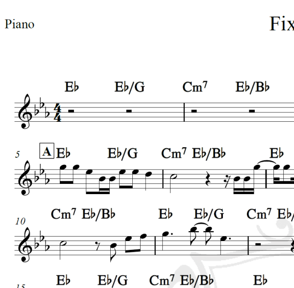 Fix you - Coldplay - Piano