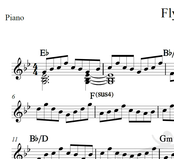 Fly on - Coldplay - Piano