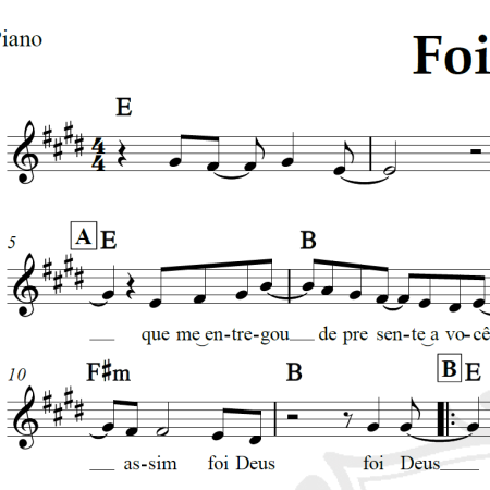 Foi Deus (fado) - Piano/Vocal