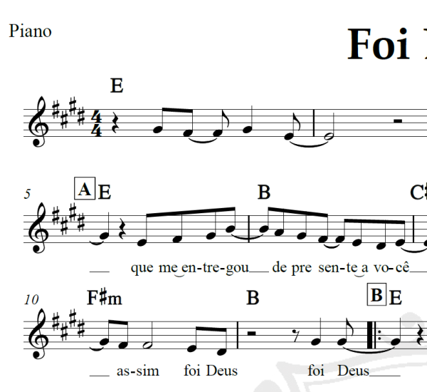 Foi Deus (fado) - Piano/Vocal