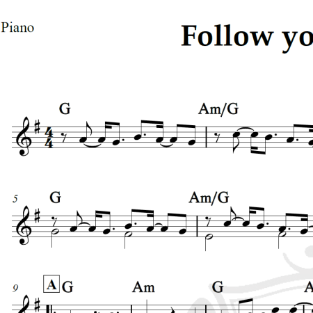 Follow you, follow me - Genesis - Piano