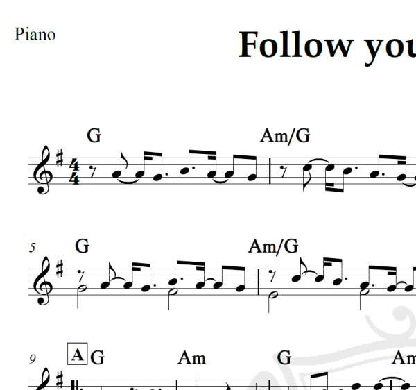Follow you, follow me - Genesis - Piano
