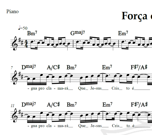 Força e Vitória - Padre Marcelo Rossi - Belo - Piano/Vocal