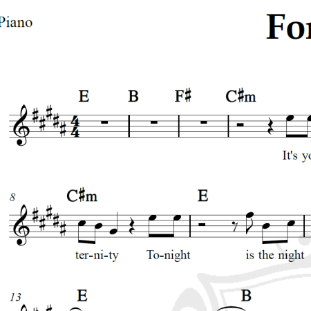 Forever - Chris Brown - Piano/Vocal