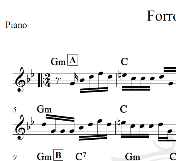 Forró novo - Camarão - Piano