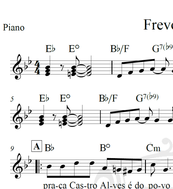 Frevo novo - Armandinho e Dodô e Osmar - Piano/Vocal
