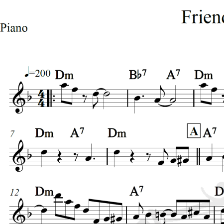 Friend like me - Piano