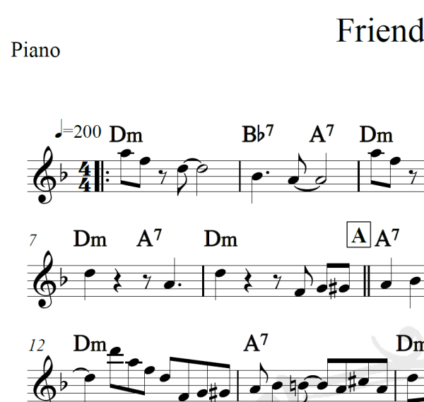 Friend like me - Piano