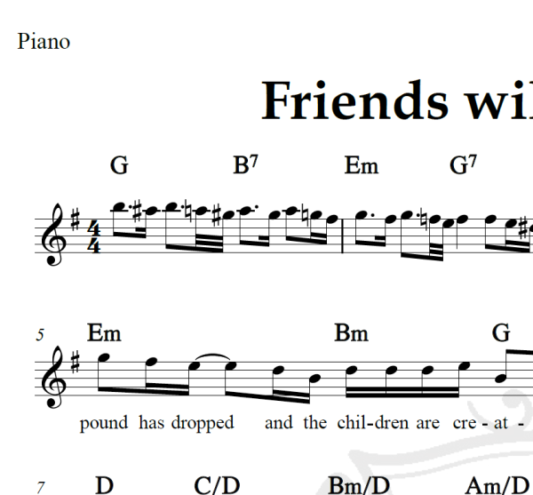Friends will be friends - Queen - Piano/Vocal