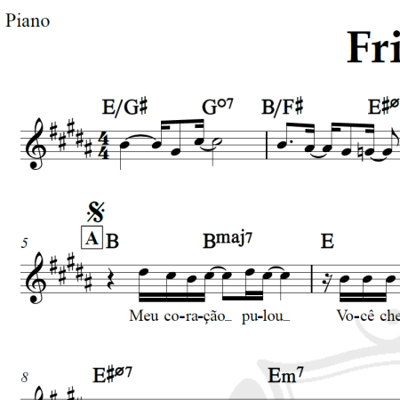 Frisson - Tunai - Piano/Vocal