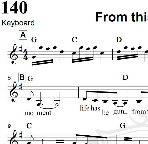 From this moment - Shania Twain - Piano/Vocal