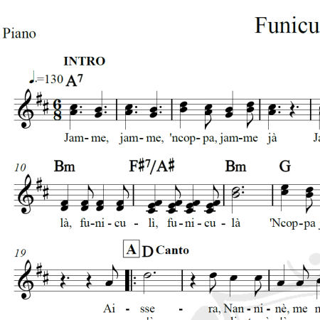 Funiculi, funicula - Piano/Vocal
