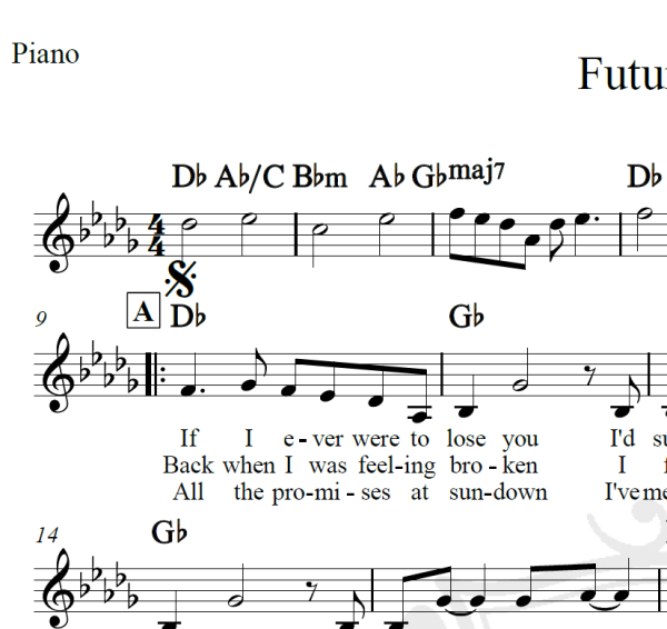 Future days - Pearl Jam - Piano/Vocal