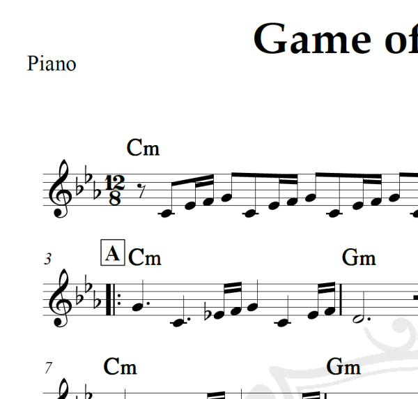 Game of Thrones - Piano
