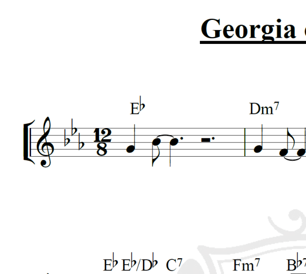 Georgia on my Mind - Ray Charles - Piano
