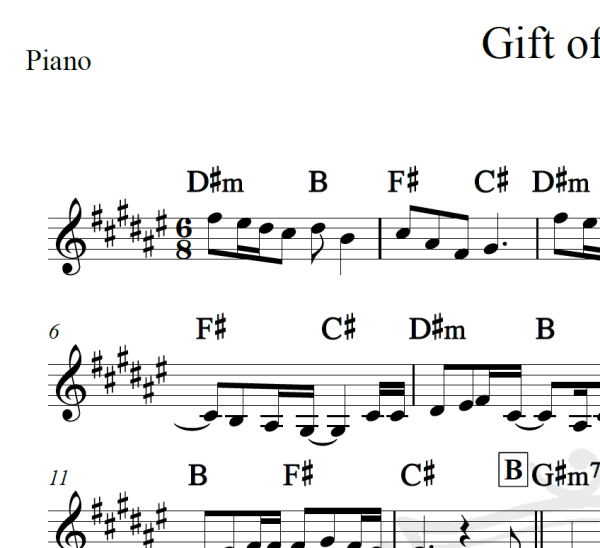 Gift of a friend - Demi Lovato - Piano