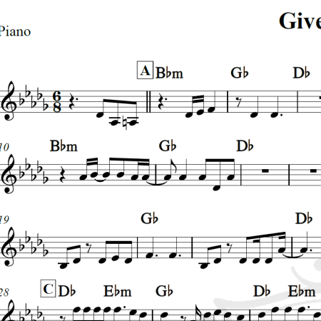 Give me love - Ed Sheeran - Piano