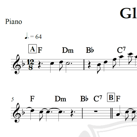 Gloria - Manhattan Transfer - Piano