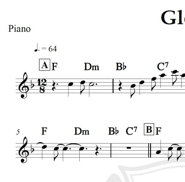 Gloria - Manhattan Transfer - Piano