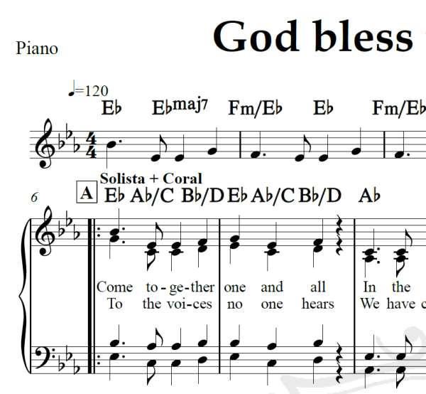 God bless us everyone - Andrea Bocelli - Arranjo Coral