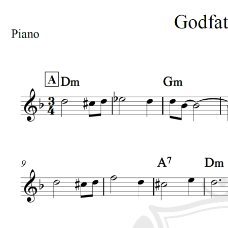 Godfather Waltz - Piano