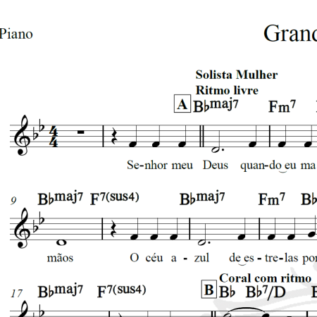 Grandioso és Tu - Arranjo Coral