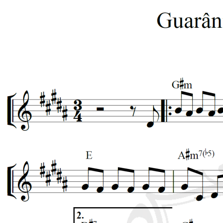 Guarânia, Guarani - Taiguara - Piano