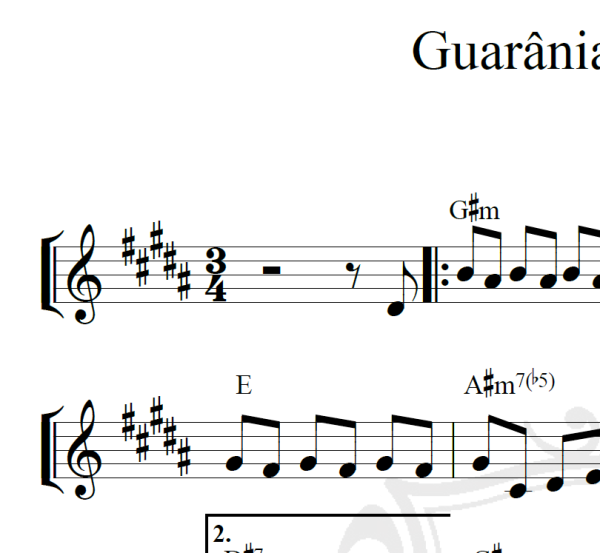 Guarânia, Guarani - Taiguara - Piano