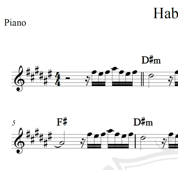 Habla me - Gipsy Kings - Piano