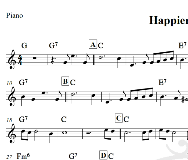 Happier than ever - Billie Eilish - Piano