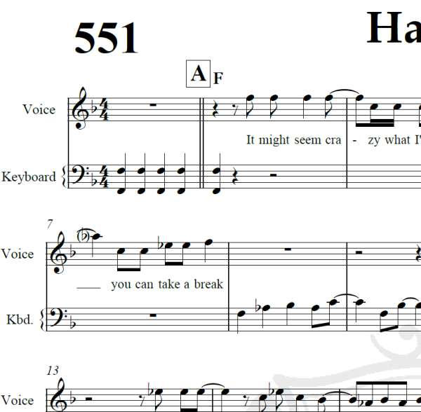 Happy - Pharrell Williams - Piano/Vocal