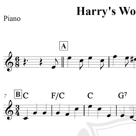 Harry's Wondrous World - Piano