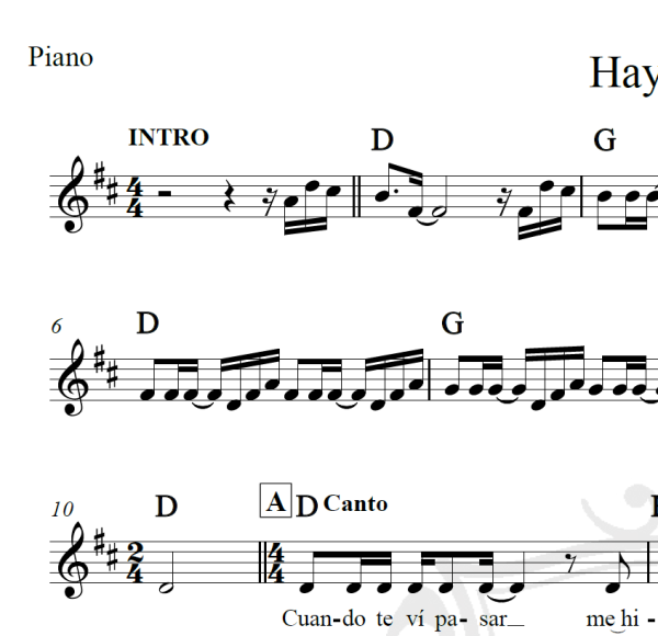 Hay amor - Los Angeles Azules - Piano/Vocal