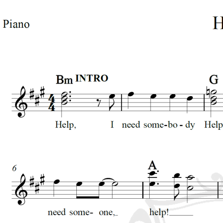 Help - The Beatles - Cifra