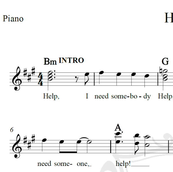 Help - The Beatles - Cifra