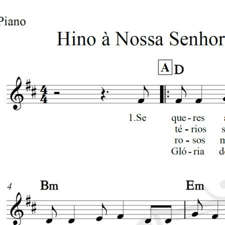 Hino à Nossa Senhora do Rosário de Pompéia - Piano/Vocal