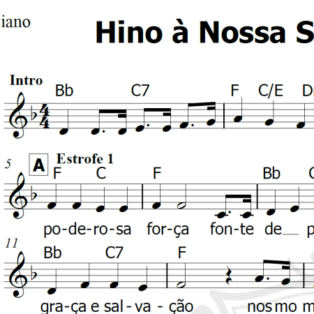 Hino à Nossa Senhora do Rosário - Piano/Vocal