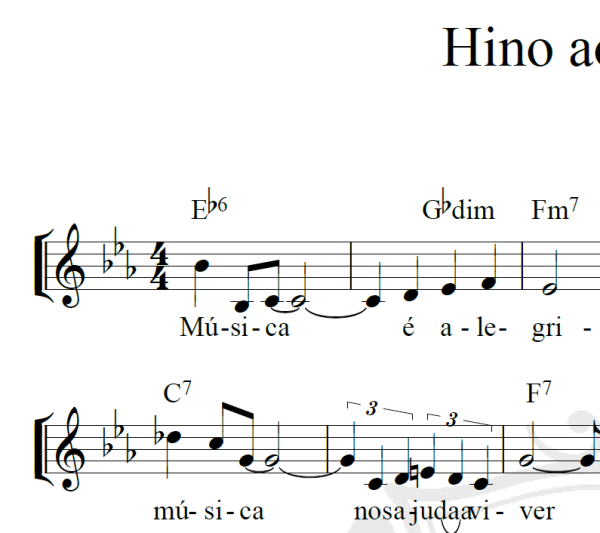 Hino ao músico - Piano/Vocal